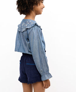 Stella Short in Navy Corduroy