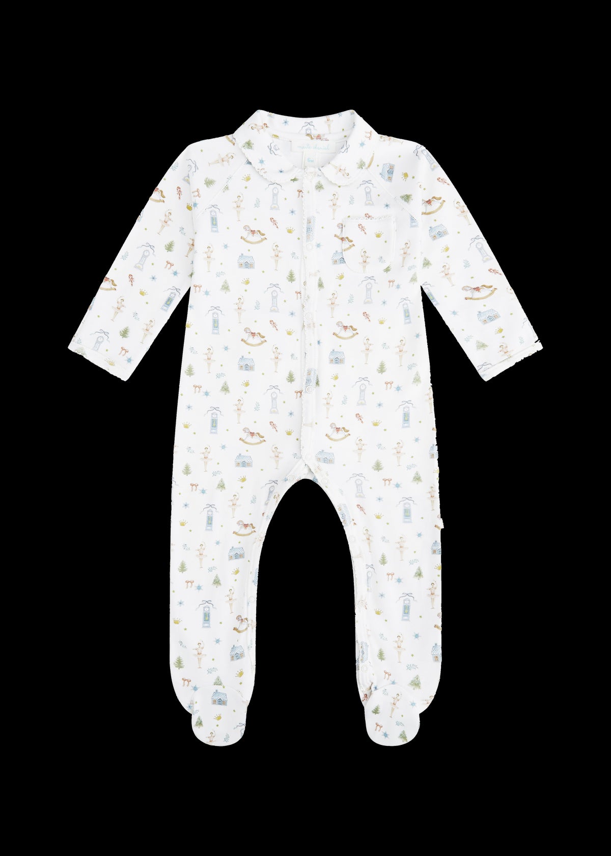 Sugar Plum Fairies Sleepsuit in Baby Pink