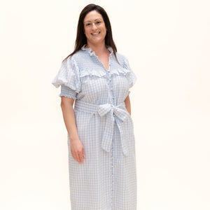 Women’s Gen Dress - Blue Gingham/Blue