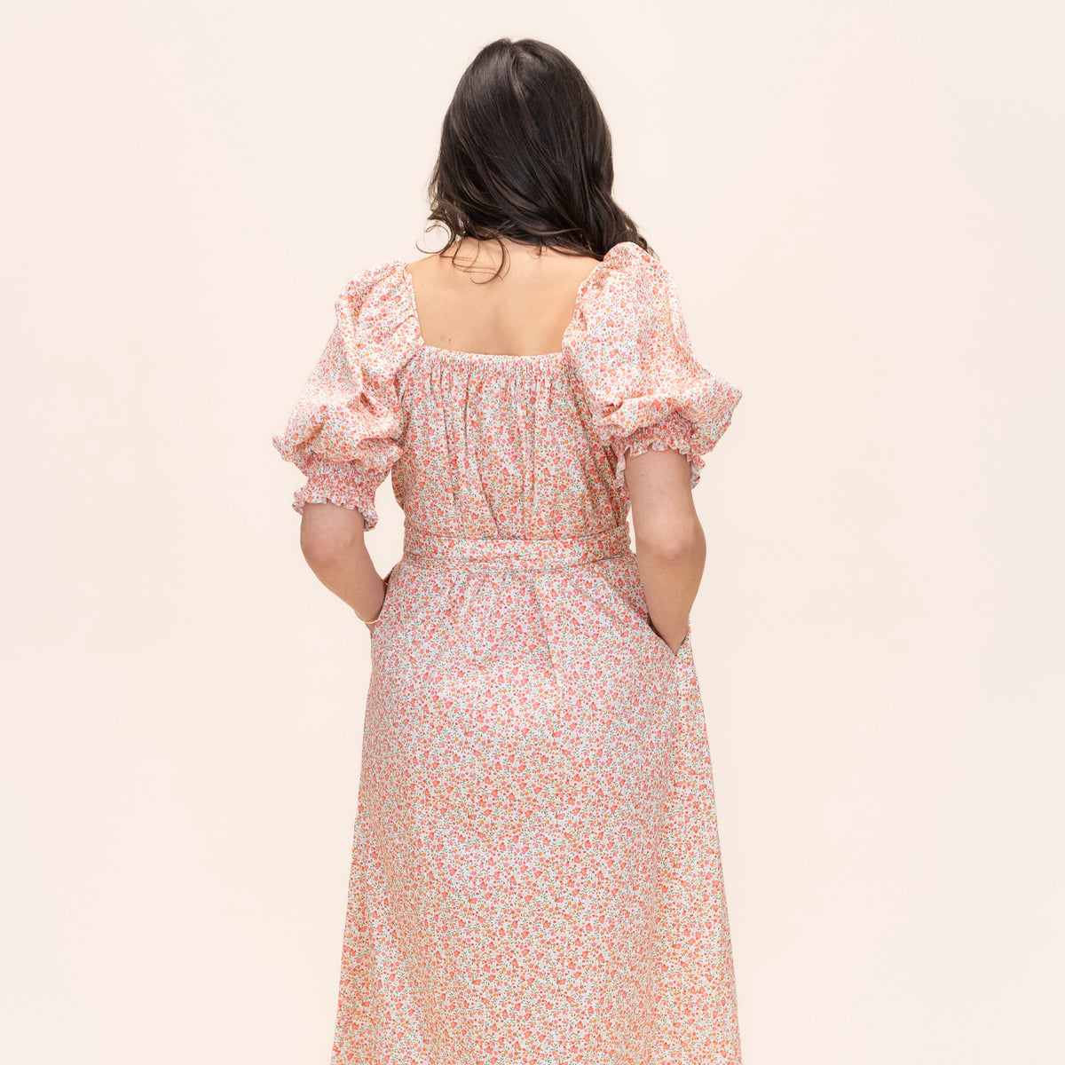 Women’s Bonjour Dress in Peach Floral