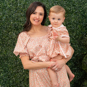 Women’s Bonjour Dress in Peach Floral