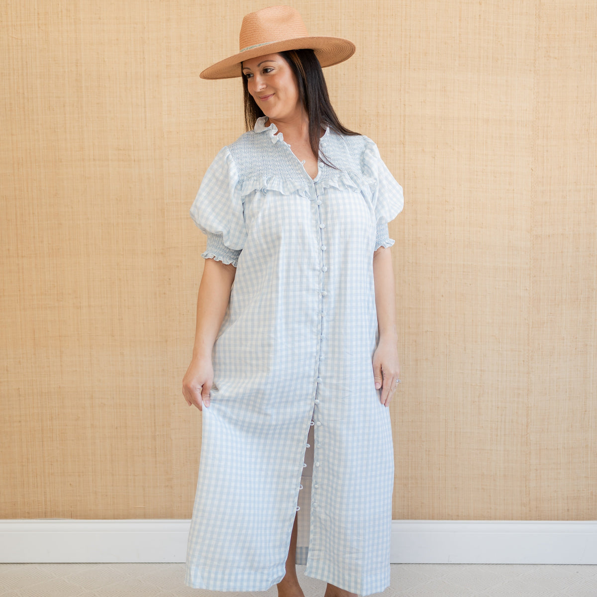 Women’s Gen Dress - Blue Gingham/Blue