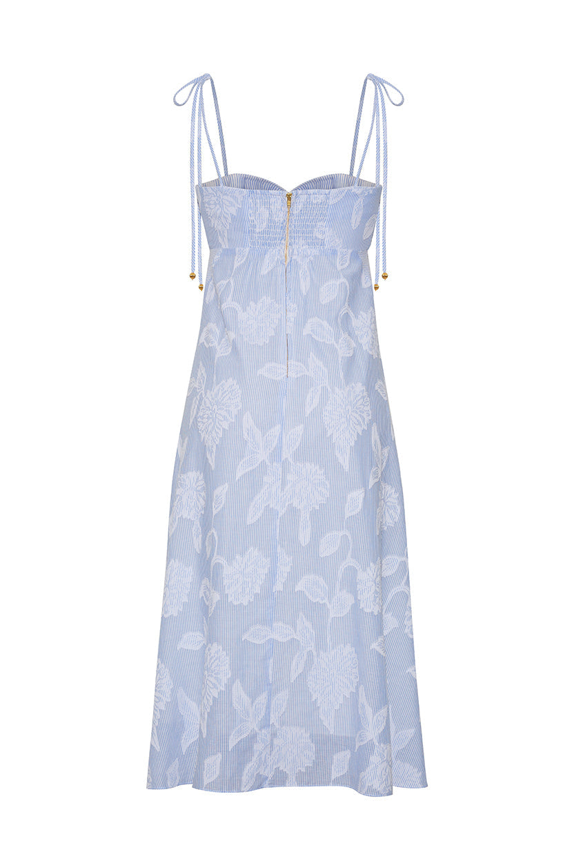 Sunray Dress in Floral Clip Jacquard