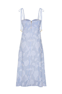 Sunray Dress in Floral Clip Jacquard