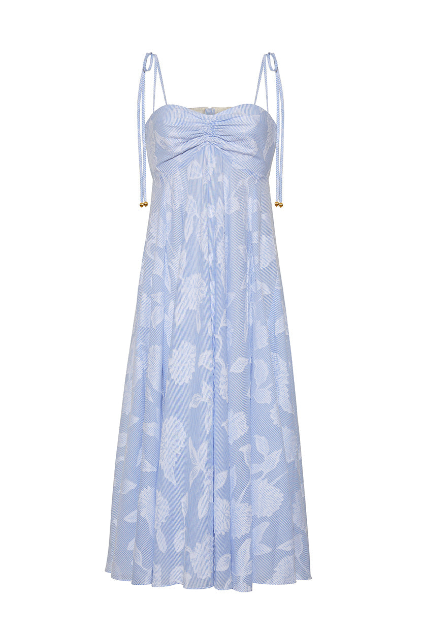 Sunray Dress in Floral Clip Jacquard
