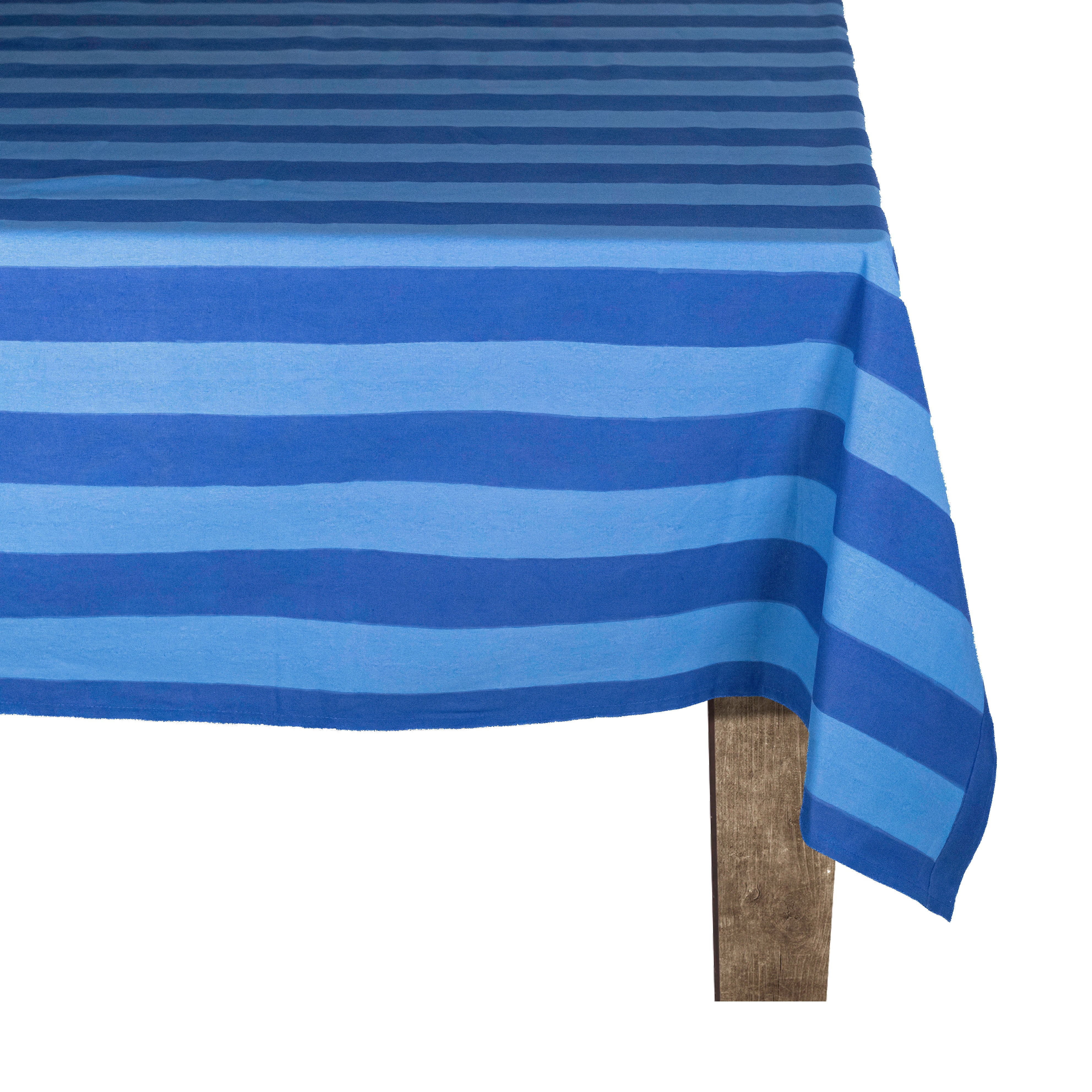 Elena Blue Stripe Tablecloth