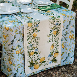 Tavola Lemons with Flowers Runner