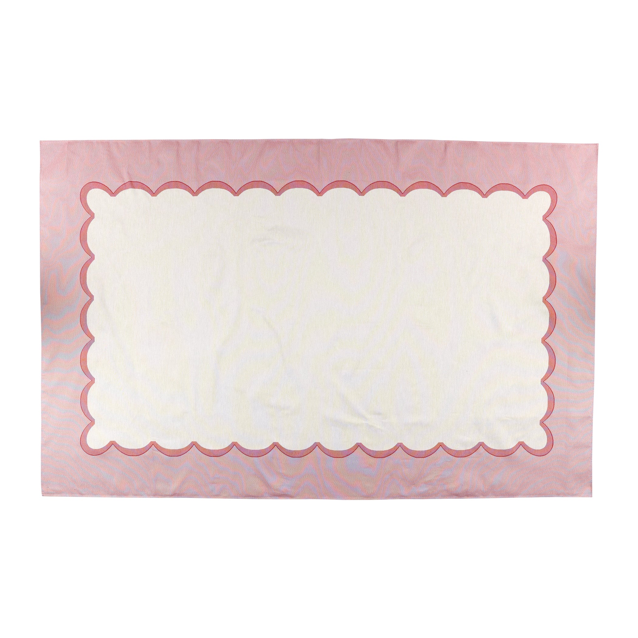 Tavola Pink Scalloped Tablecloth