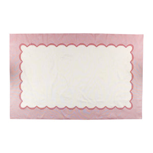 Tavola Pink Scalloped Tablecloth