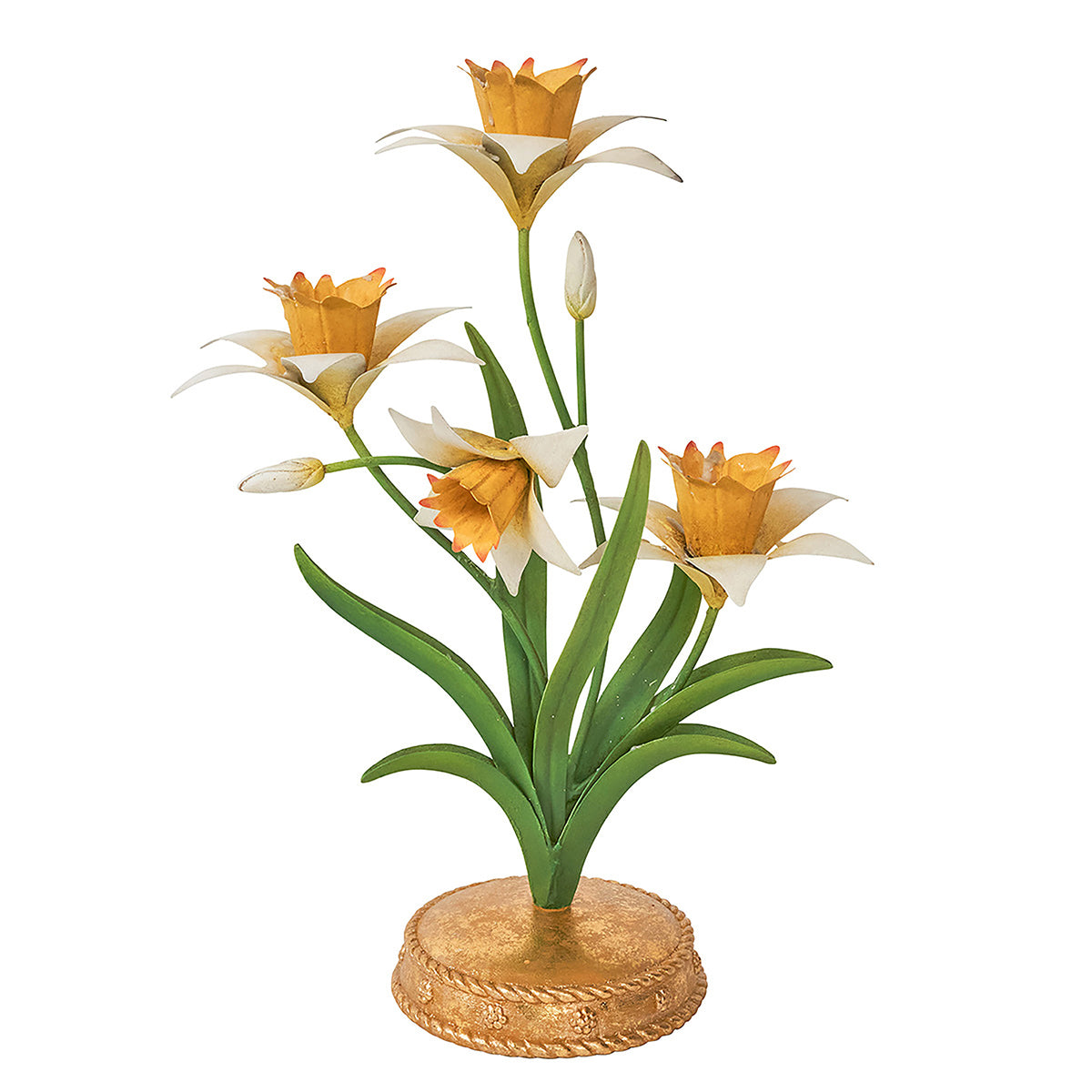 Meadow Walk Daffodil 14" Centerpiece Candelabra in Yellow