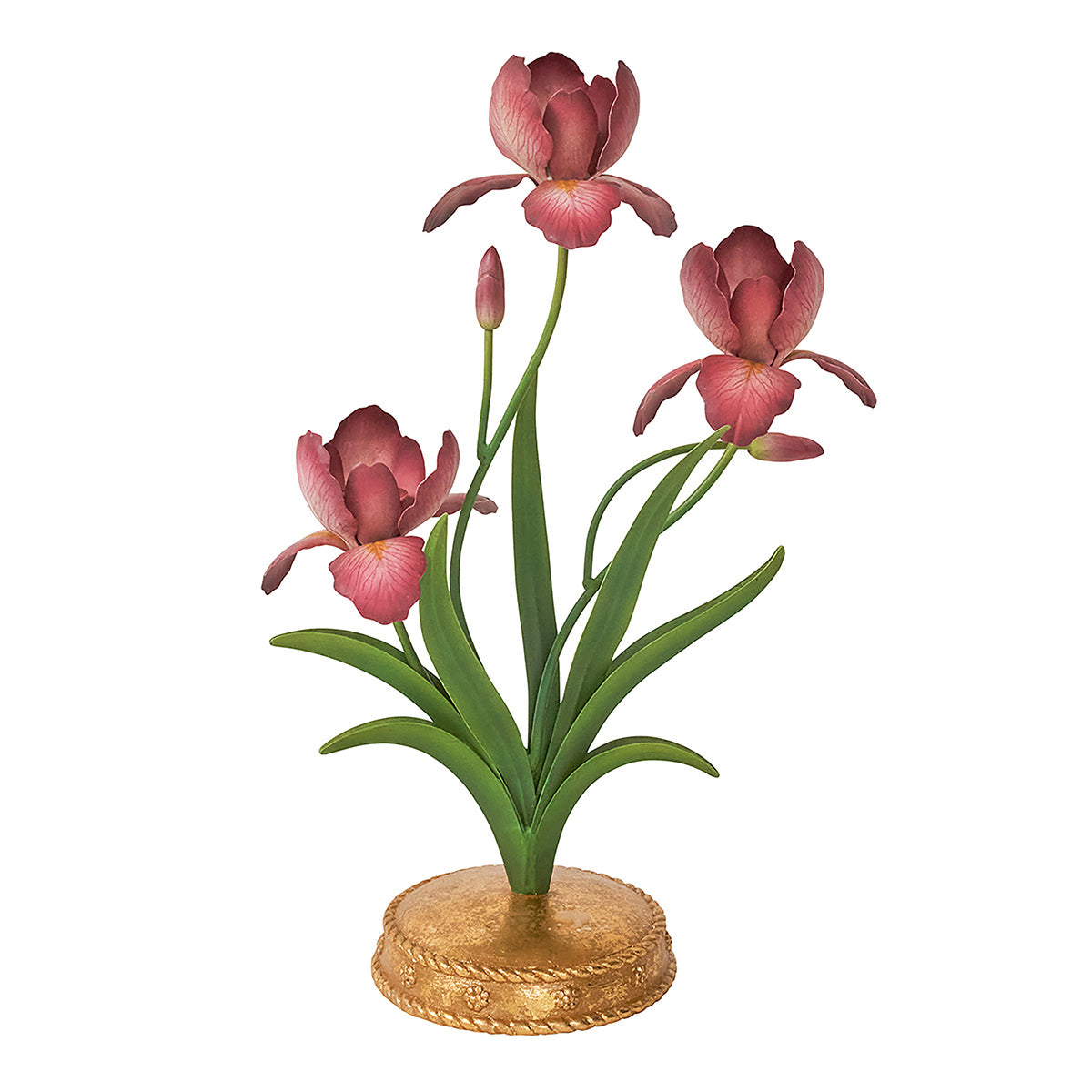 Meadow Walk Iris 14" Centerpiece Candelabra in Pink