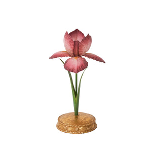 Meadow Walk Iris 9" Candlestick in Pink