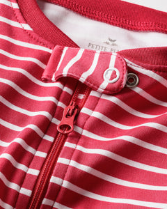 Baby’s Pima Romper in Red Stripe