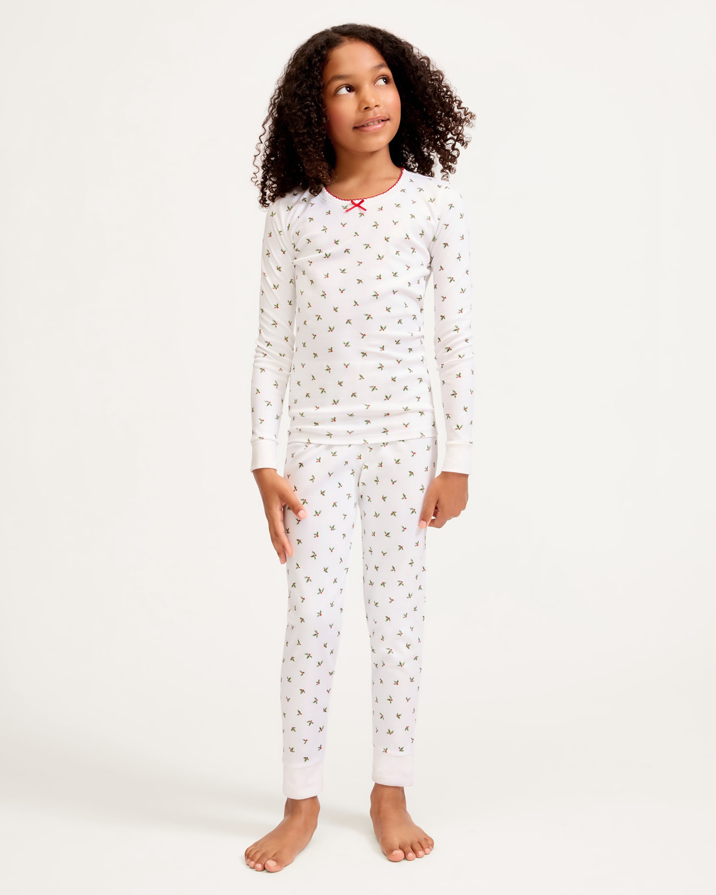 Kid’s Pima Snug Fit Pajama Set in Mistletoe Moments