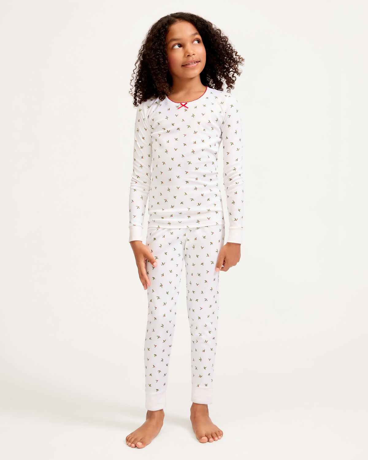 Kid’s Pima Snug Fit Pajama Set in Mistletoe Moments