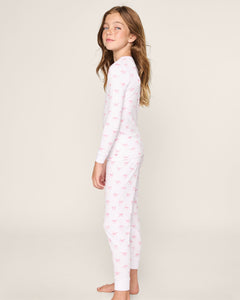 Kid’s Pima Snug Fit Pajama Set in Blushing Bows