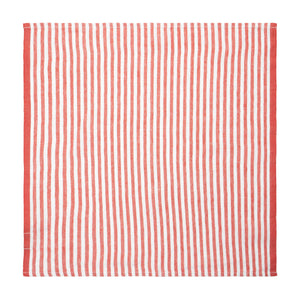 Ticking Stripe Napkin in Tomato, Set of 4