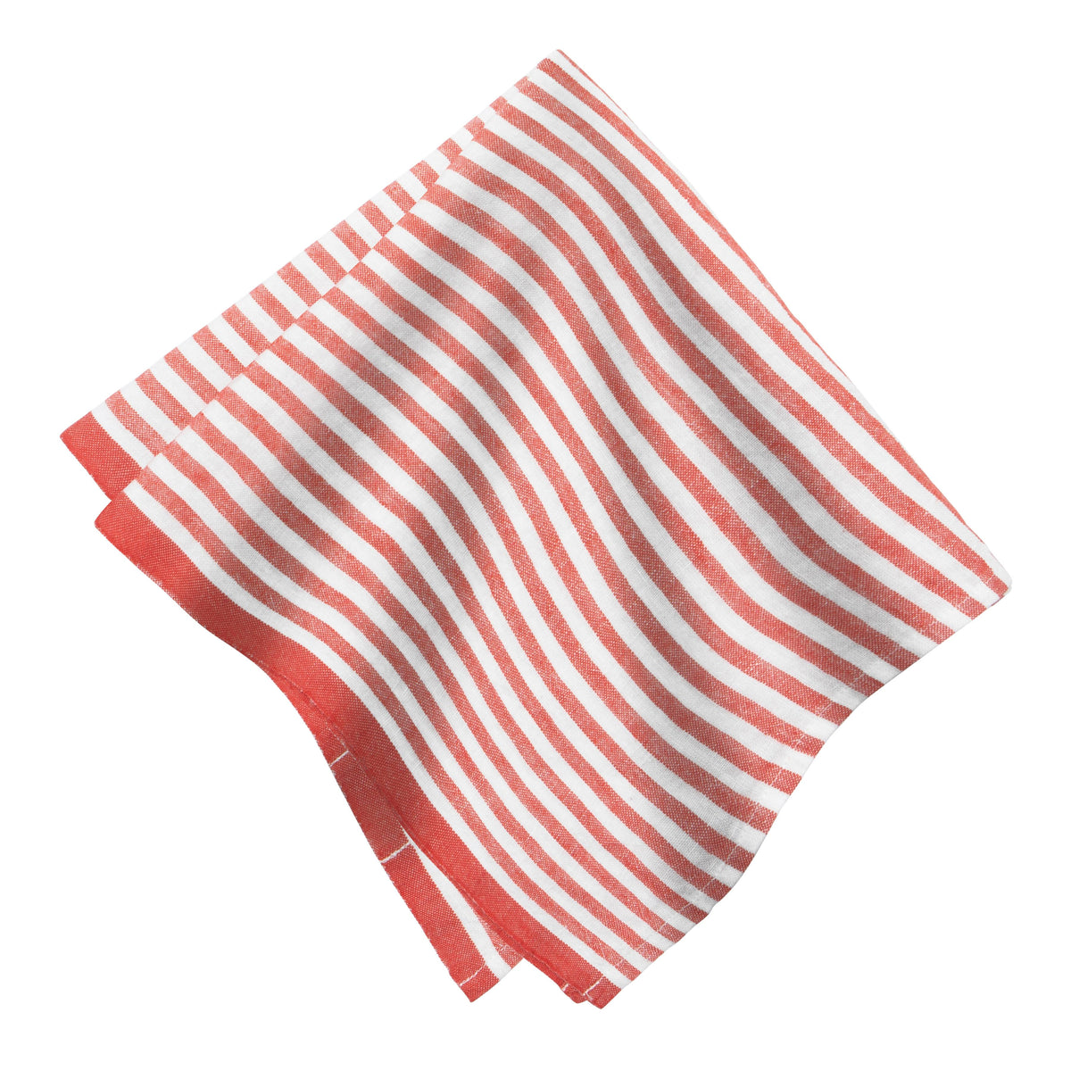 Ticking Stripe Napkin in Tomato, Set of 4