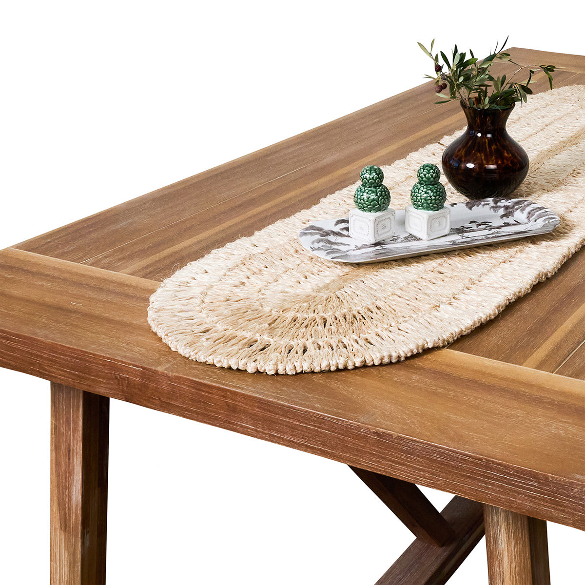 Straw Loop 16" x 60" Table Runner in Natural