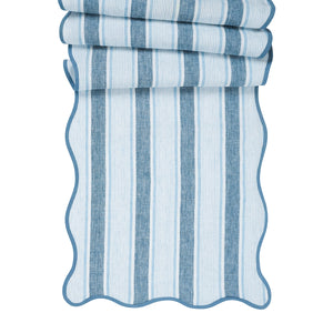 Cabana Stripe 18" x 90" Table Runner in Ocean