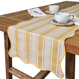 Cabana Stripe 18" x 90" Table Runner in Sunshine