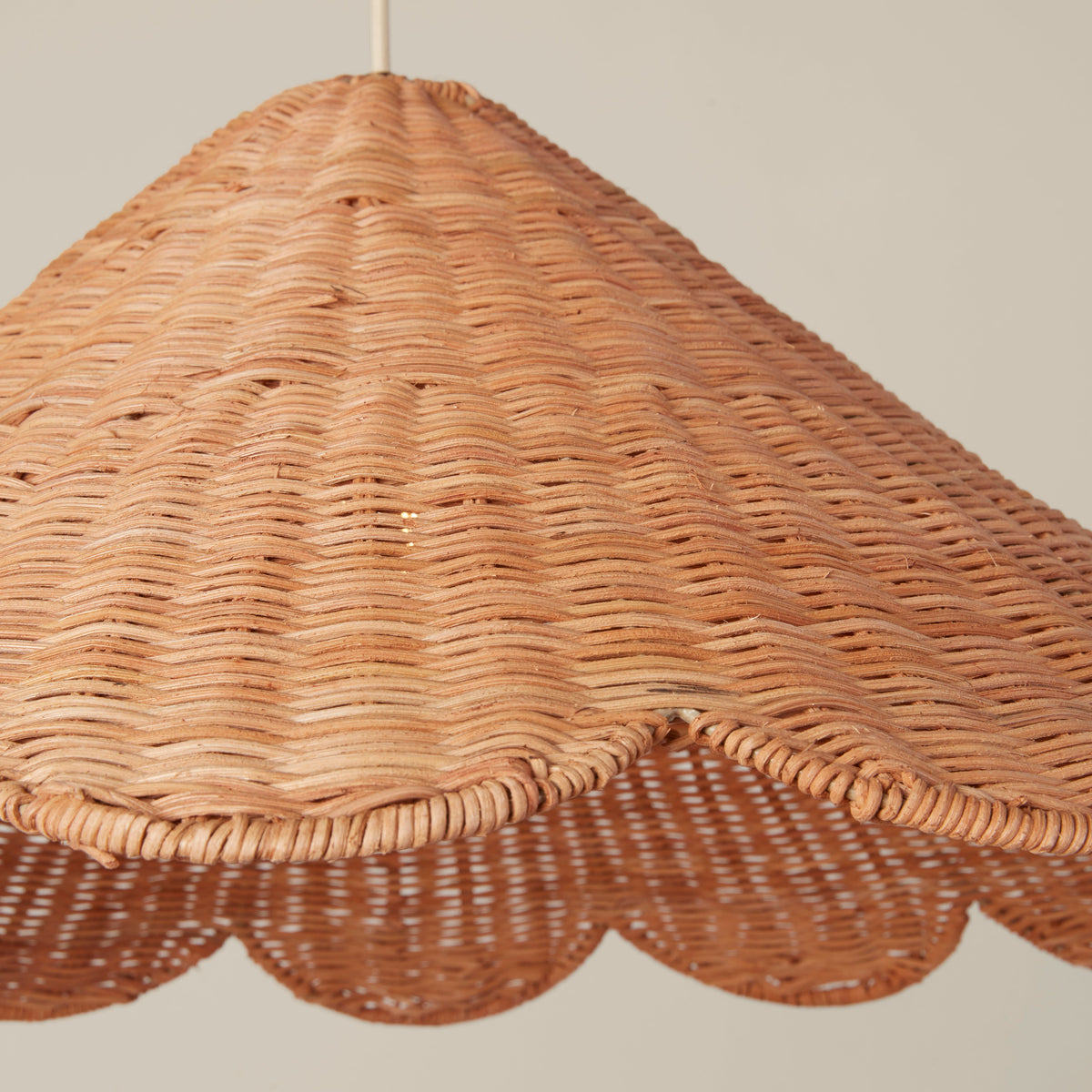 Maude Rattan Scallop Pendant