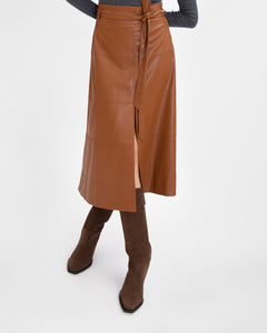 Hudson Skirt in Saddle Brown