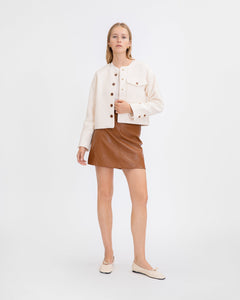 Courtney Skirt in Saddle Brown