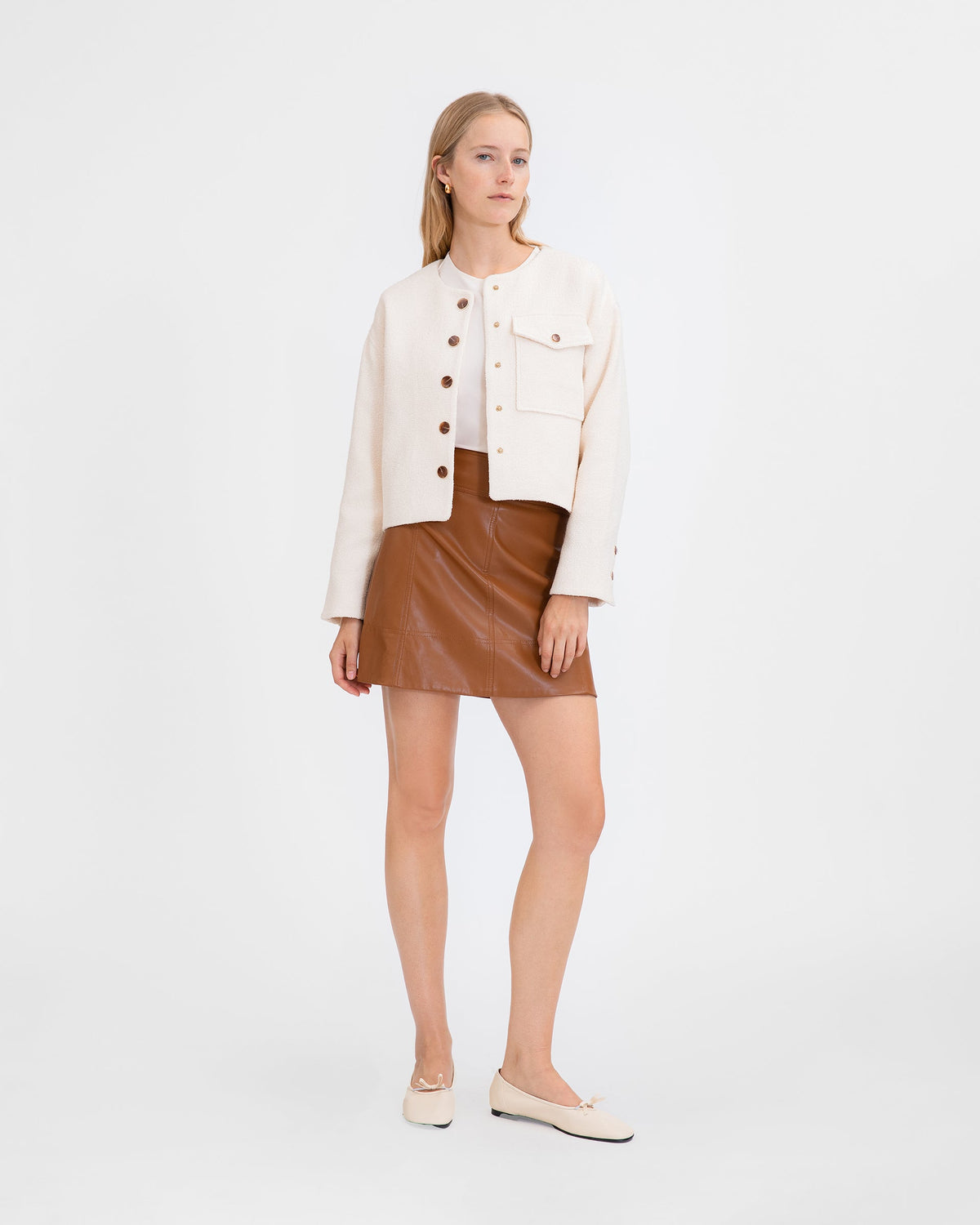 Courtney Skirt in Saddle Brown