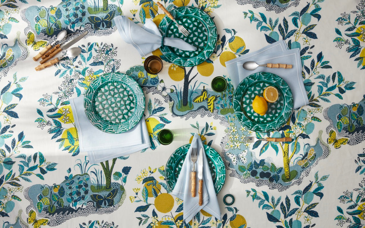 Matouk Schumacher Citrus Garden Placemat in Pool, Set of 4