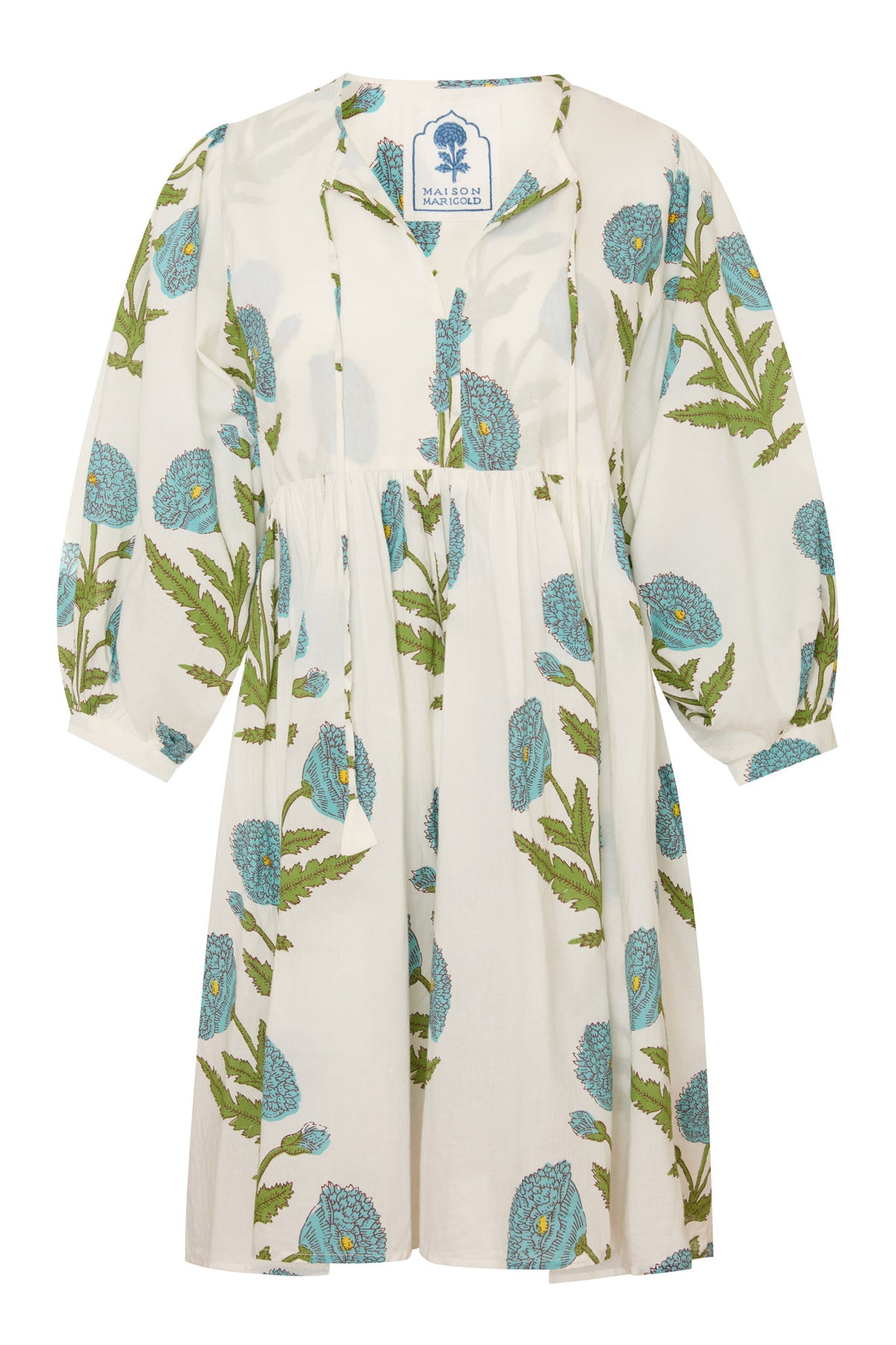 Taj Mini Dress Blue Flower