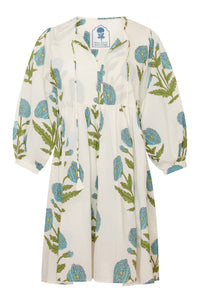 Taj Mini Dress Blue Flower