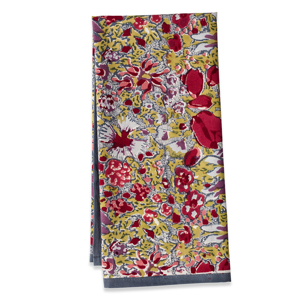 Jardin Tea Towels Red & Grey, Set of 3