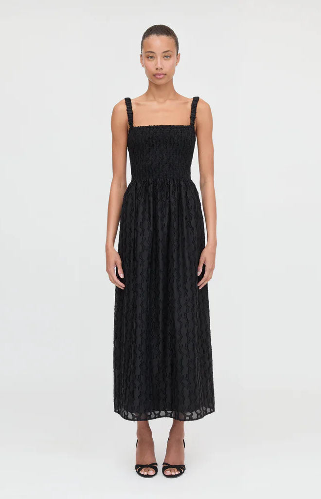 The Anita Nap Dress in Black Fil Coupe