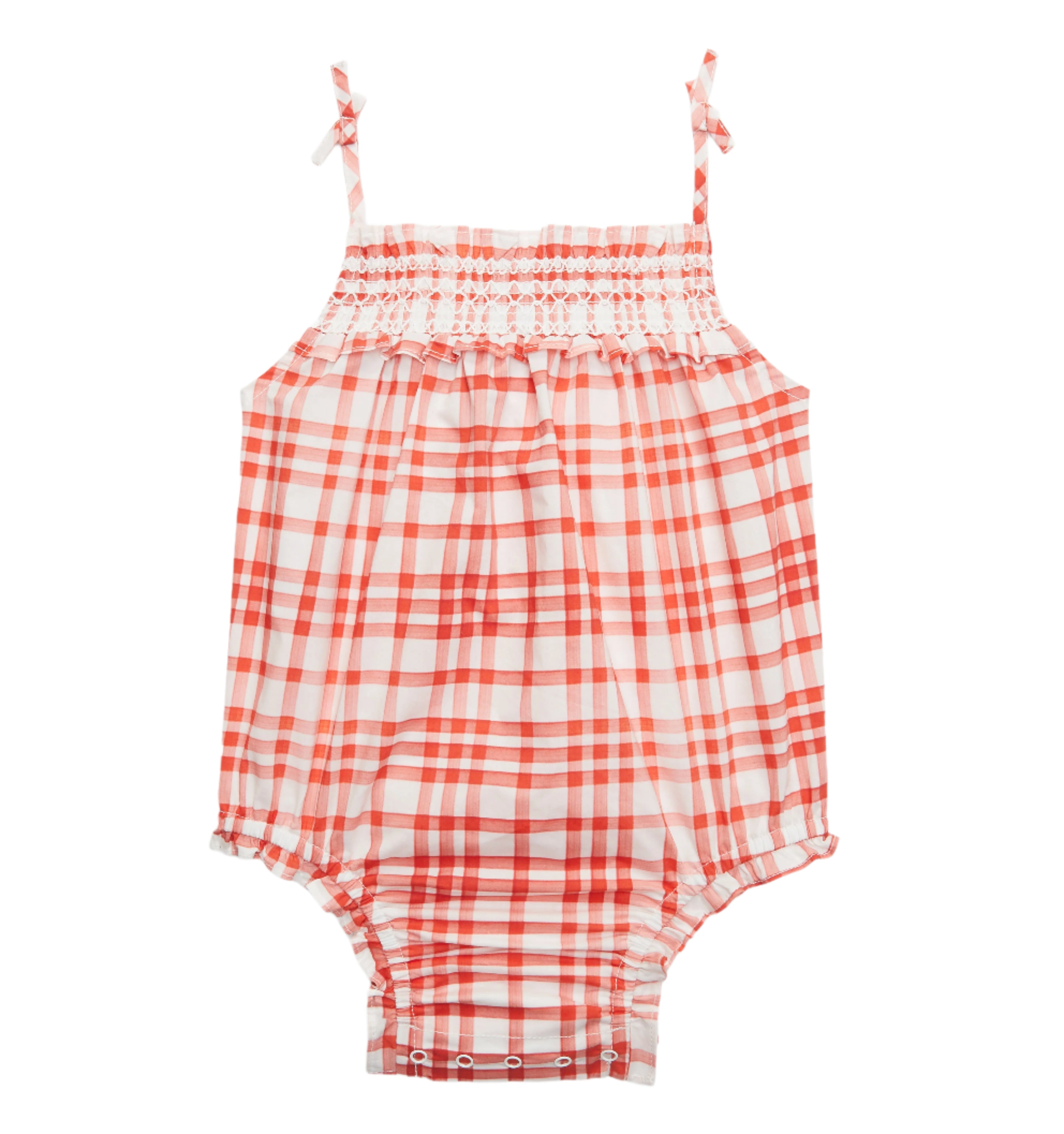 The Baby Kendall Bubble in Cherry Watercolor Gingham