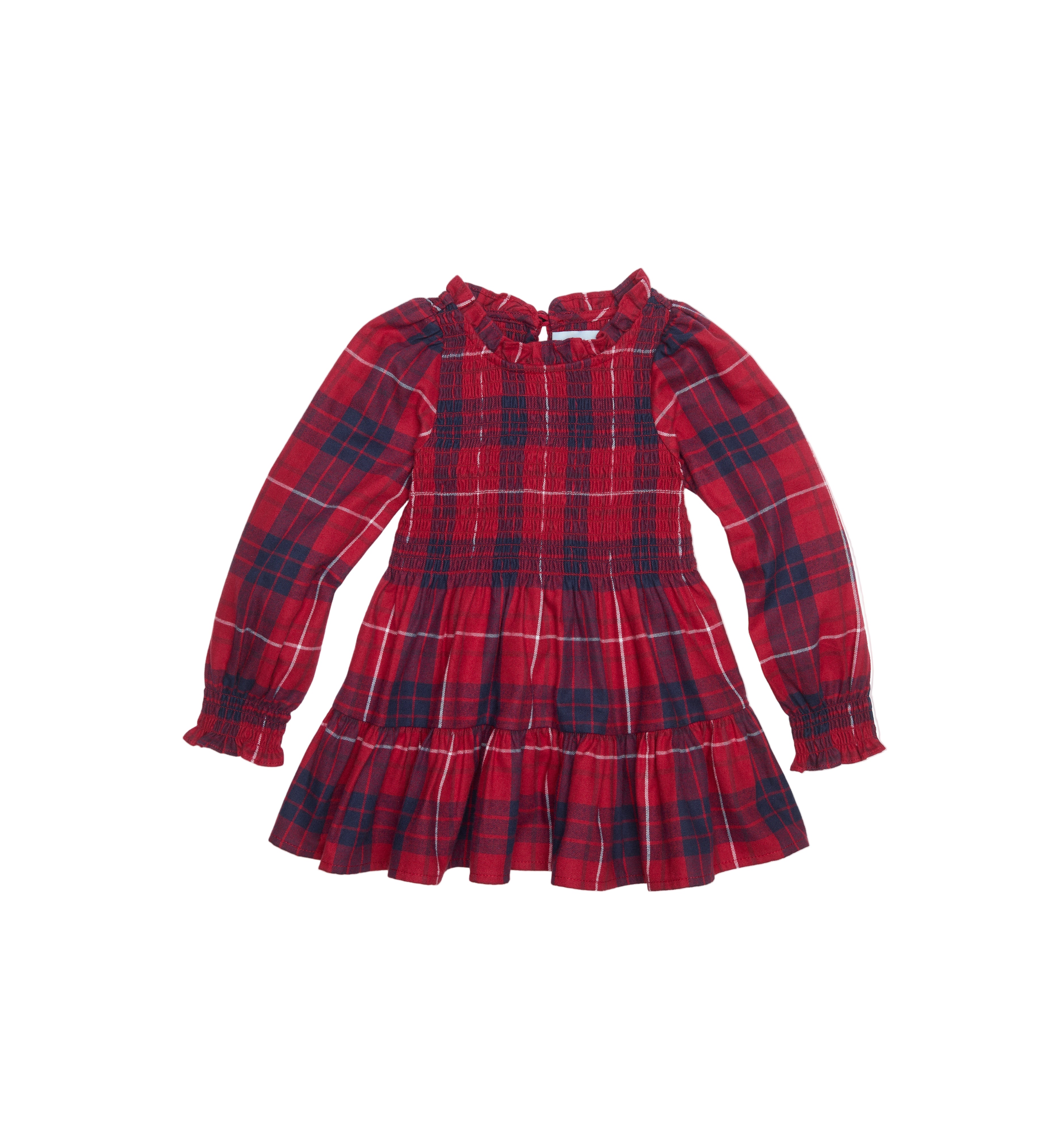 The Tiny Viviana Nap Dress in Cherry Tartan
