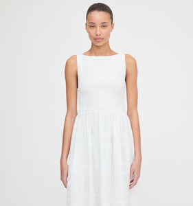 The Cosima Nap Dress in White Patchwork Organza