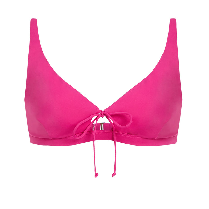 The Crete Bikini Top in Fuchsia