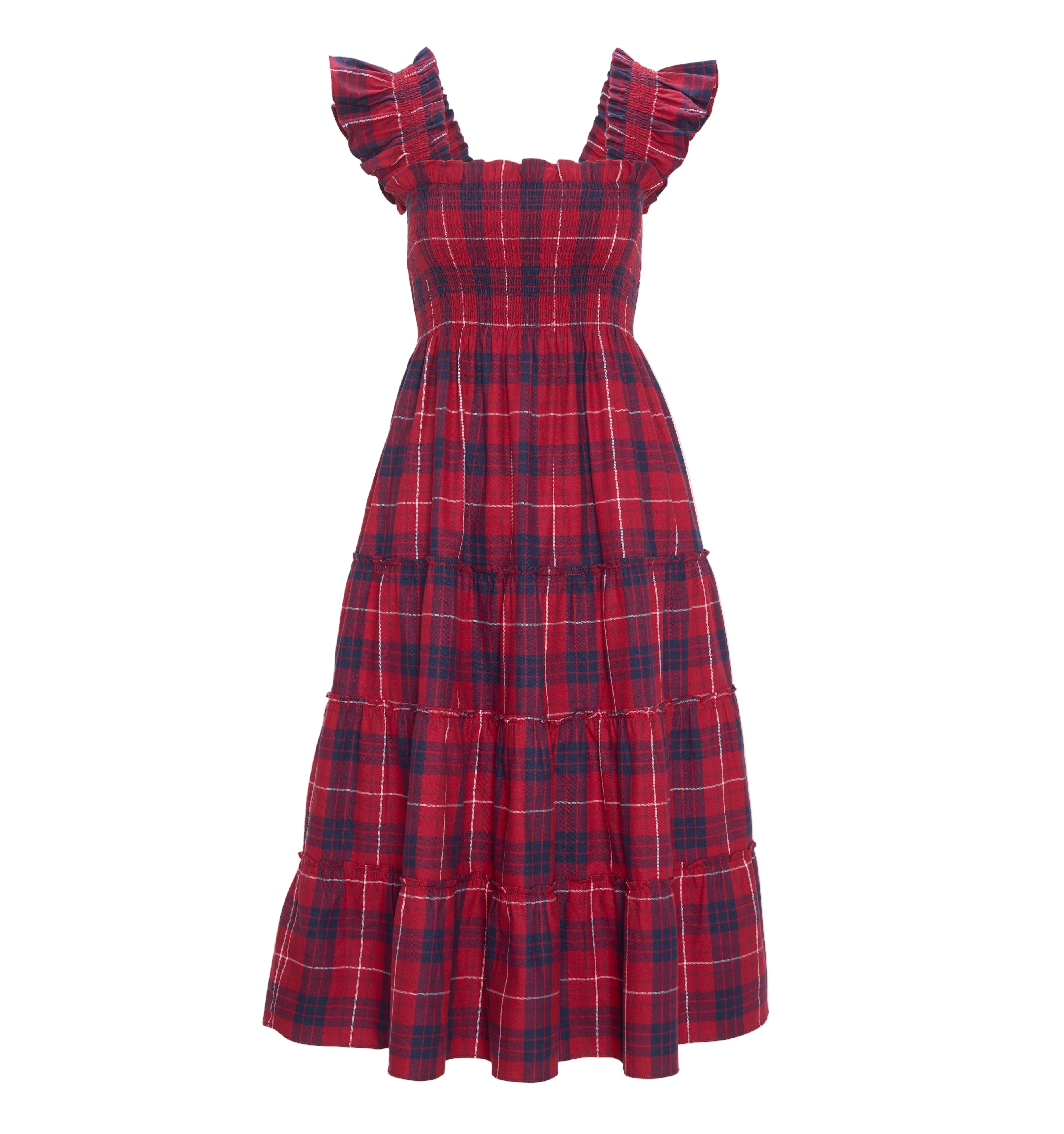 The Ellie Nap Dress in Cherry Tartan