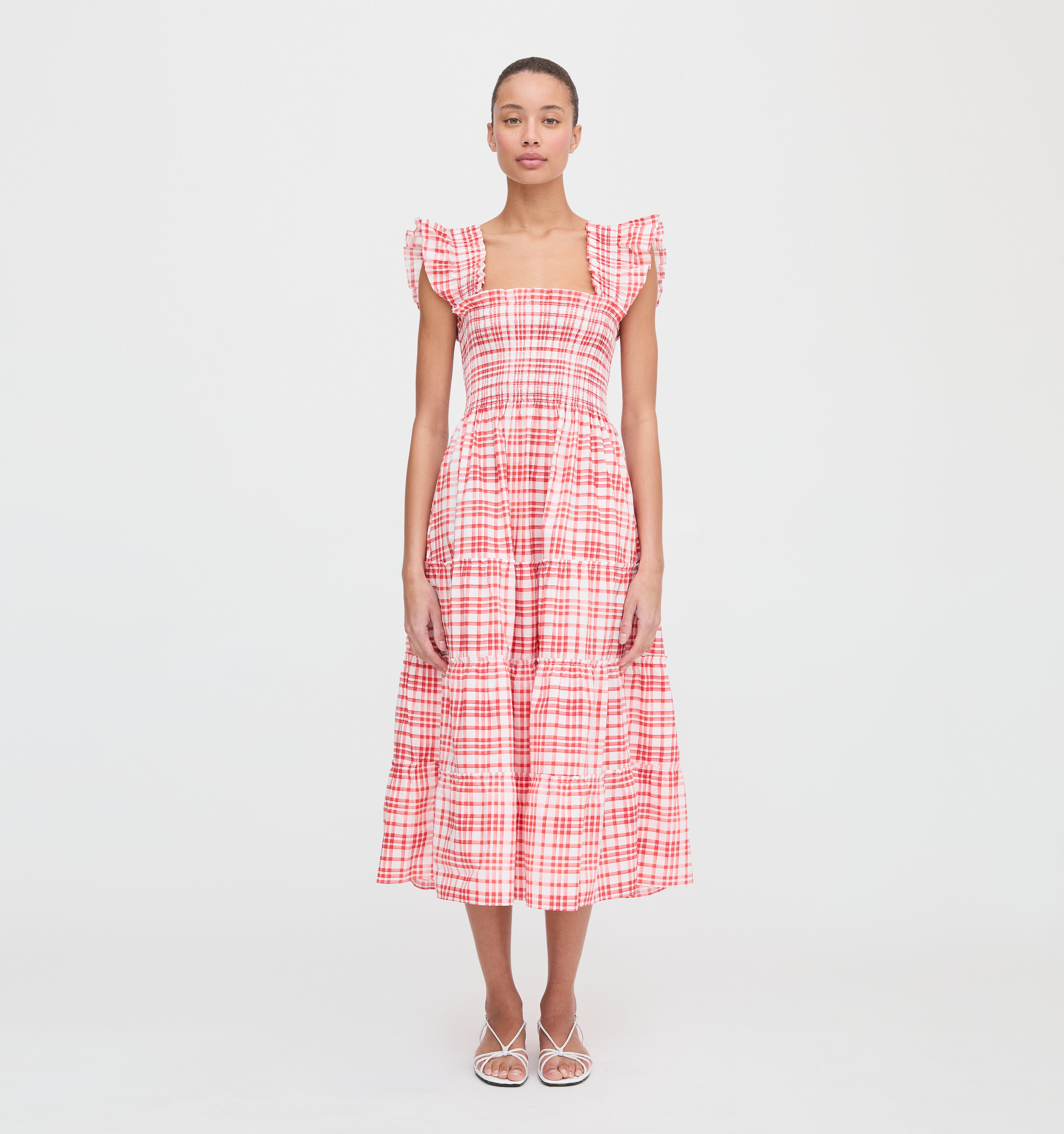 The Ellie Nap Dress in Cherry Watercolor Gingham