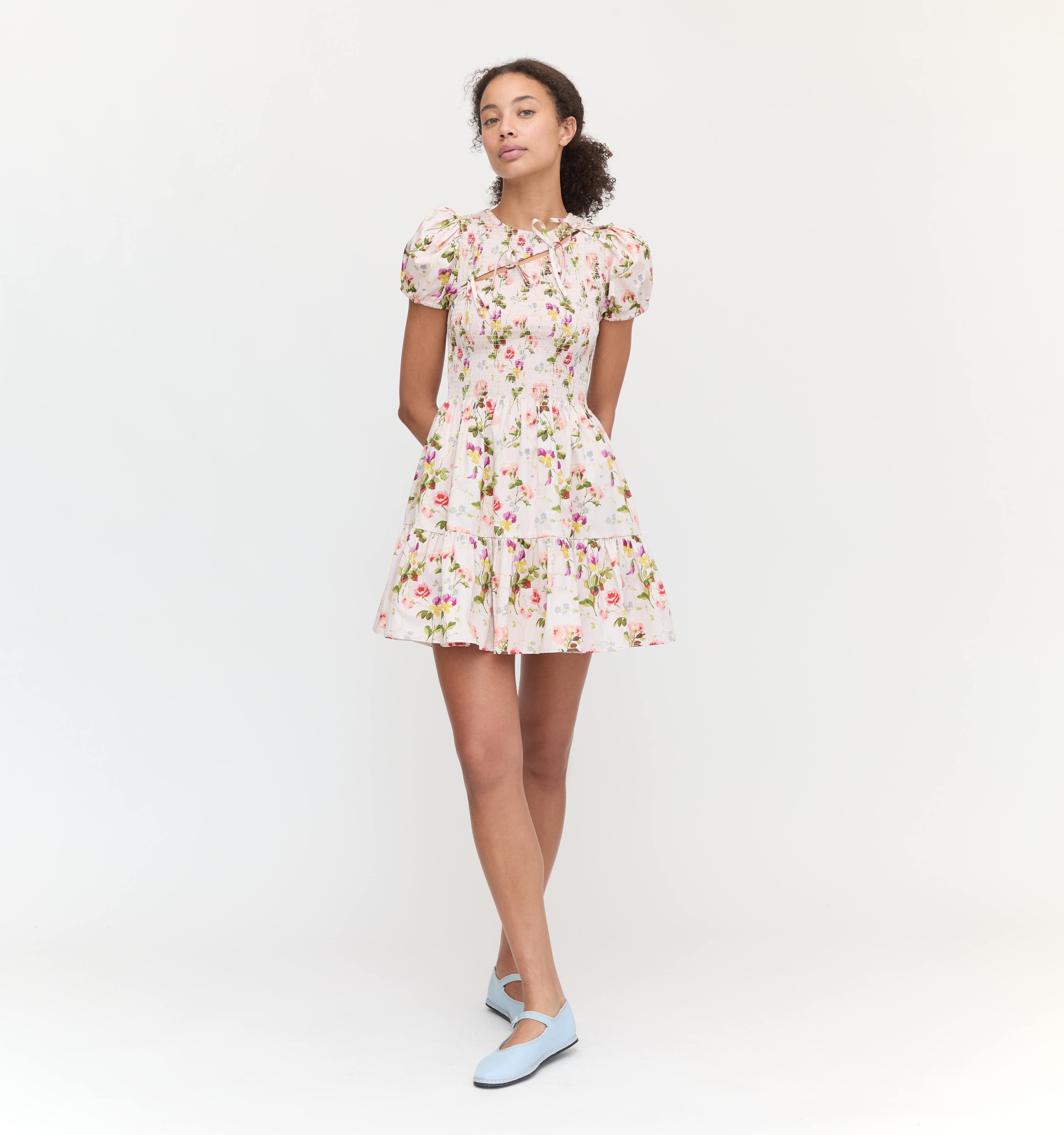 The Gia Mini Nap Dress in Pink Bluebonnet