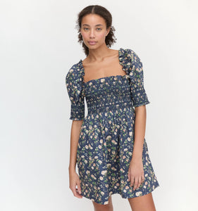 The Lila Nap Dress in Navy Bluebonnet