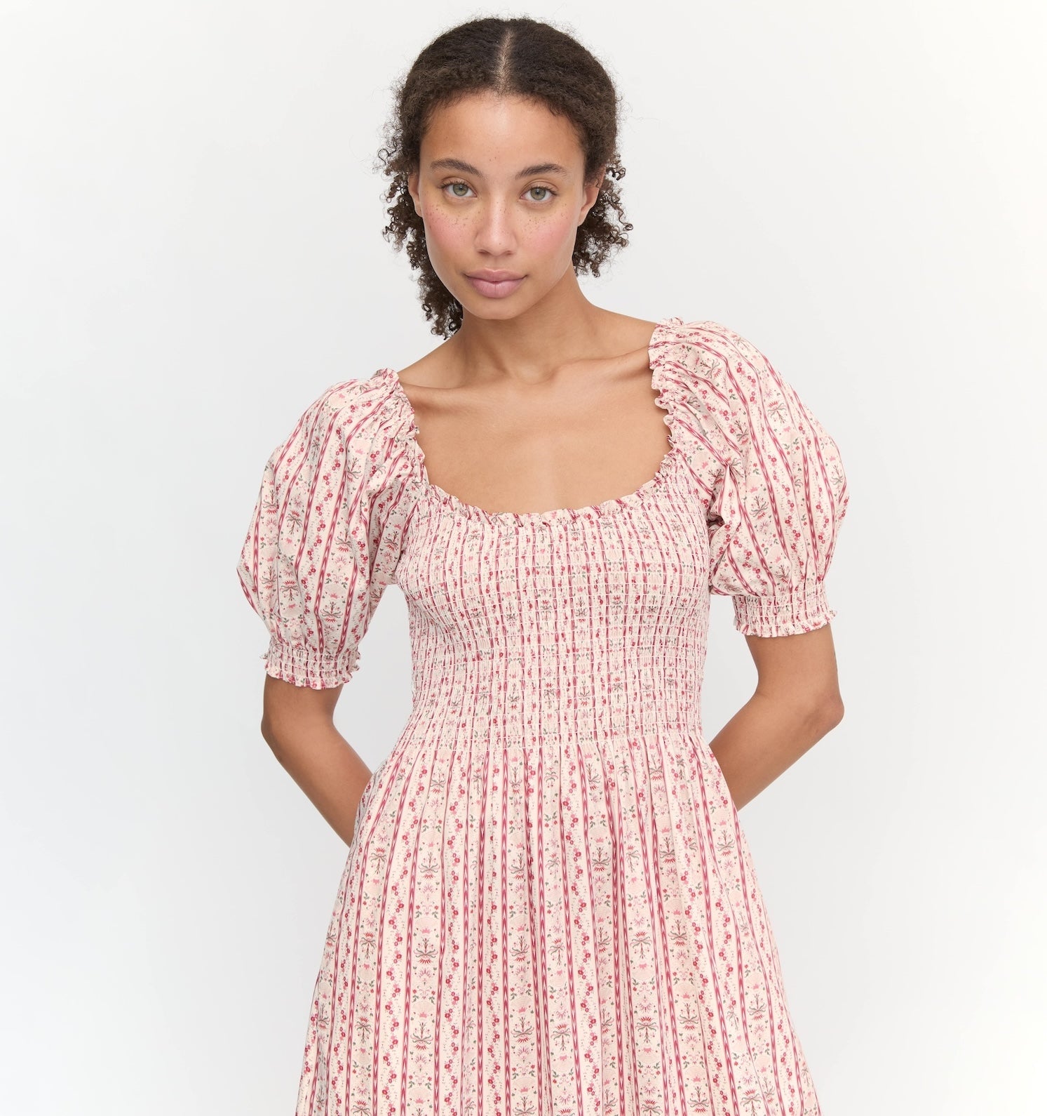 The Louisa Nap Dress in Pink Emma Stripe