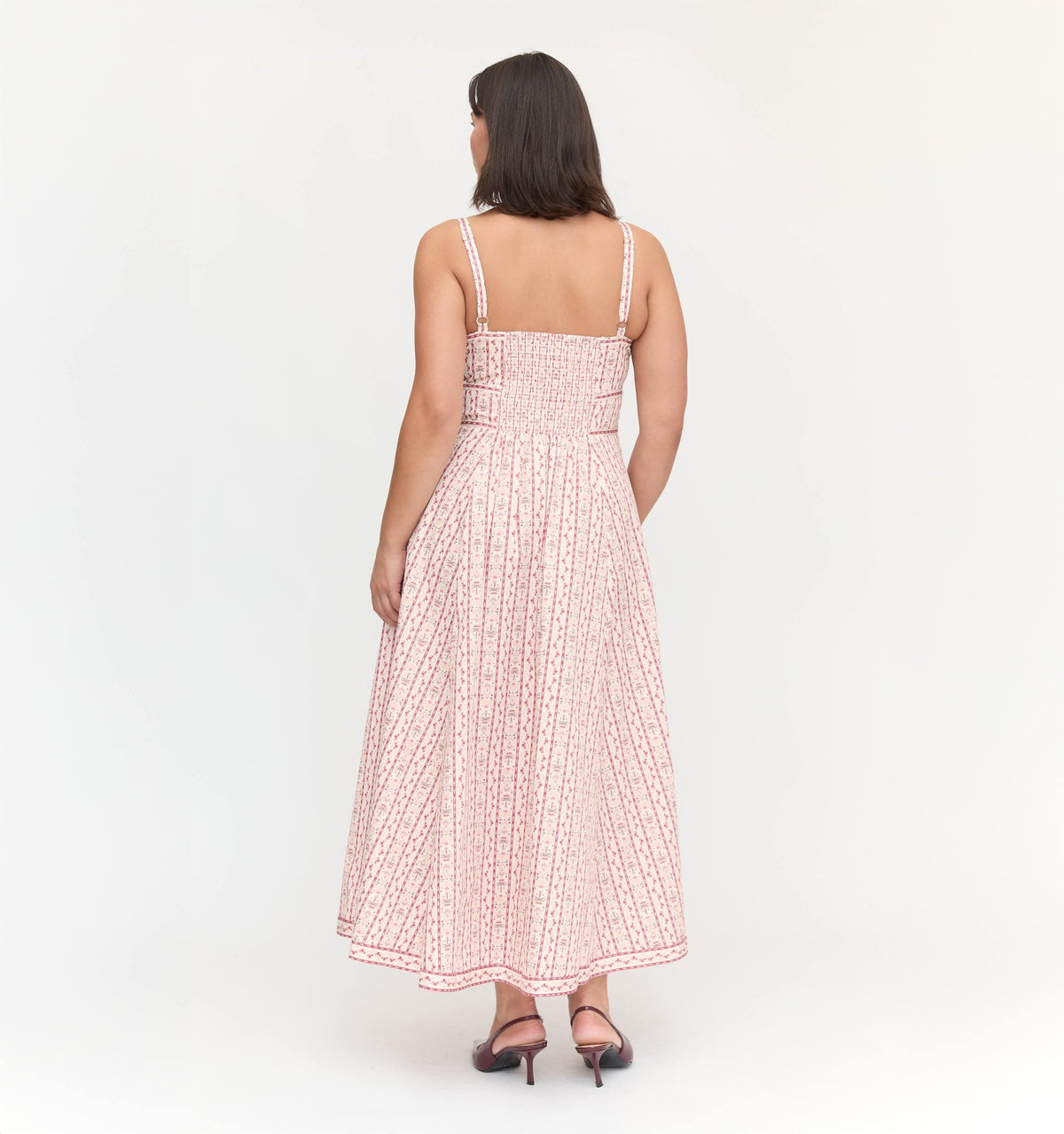 The Margot Dress in Pink Emma Stripe