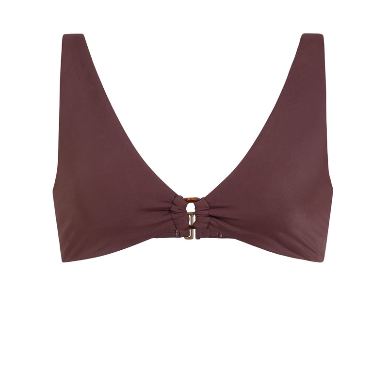 The Nora Bikini Top in Mink