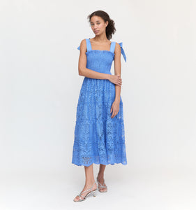 The Ribbon Ellie Nap Dress in Sky Blue Lace