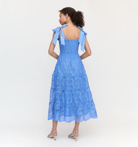 The Ribbon Ellie Nap Dress in Sky Blue Lace