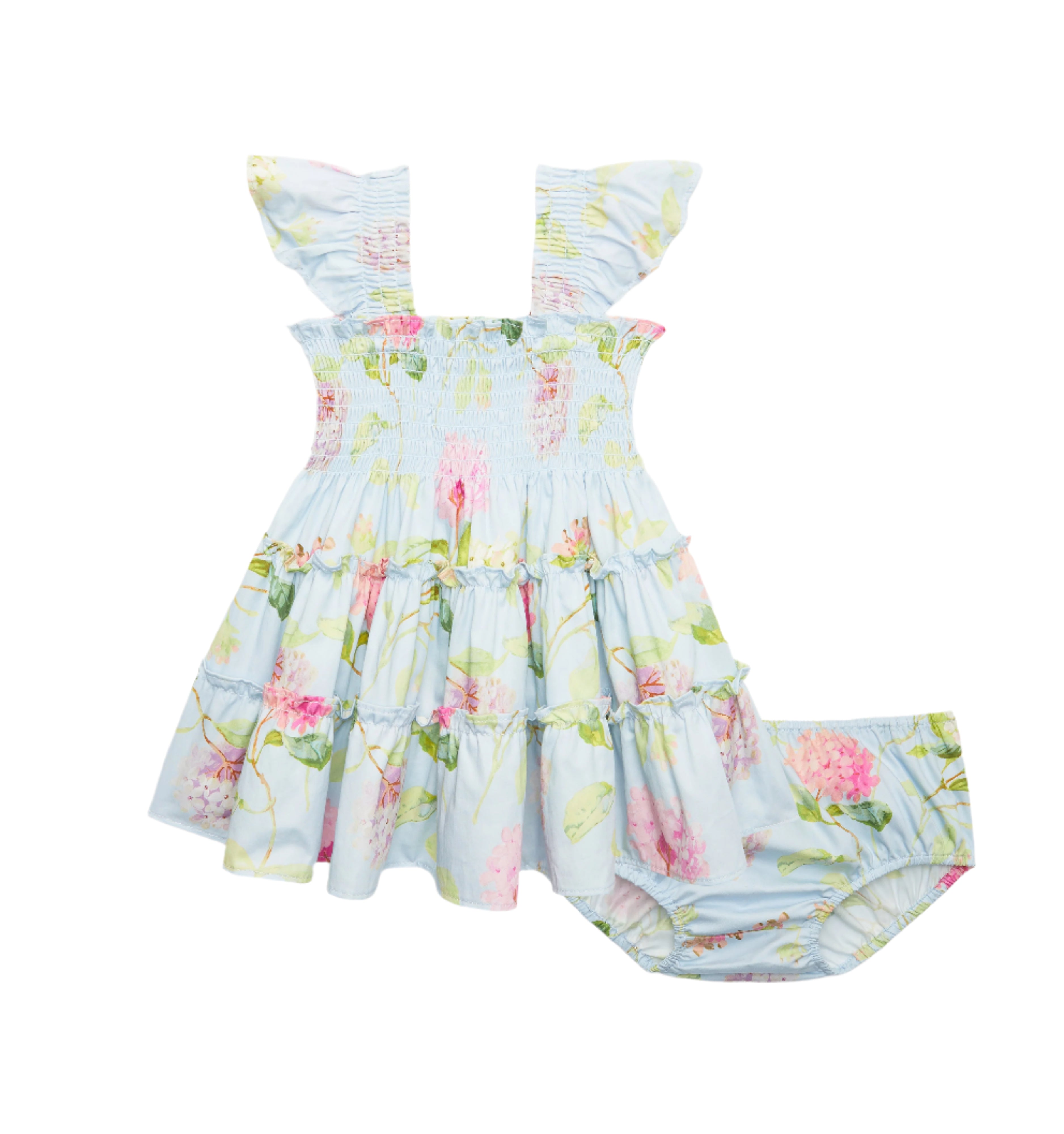 The Baby Ellie Nap Dress in Hydrangea Chintz