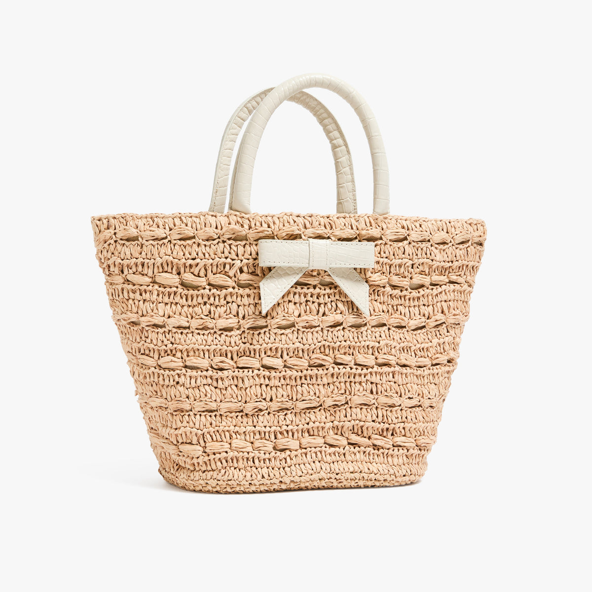 Petite Bow Tote Off White