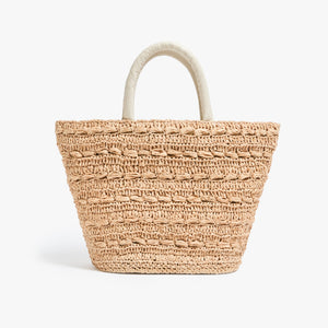 Petite Bow Tote Off White